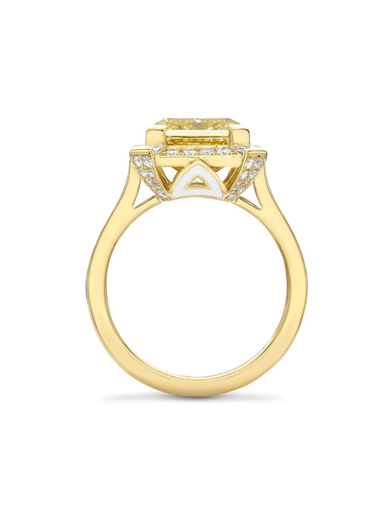 Art Deco Yellow Diamond Yellow Gold Ring