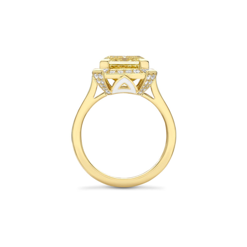 Art Deco Yellow Diamond Yellow Gold Ring
