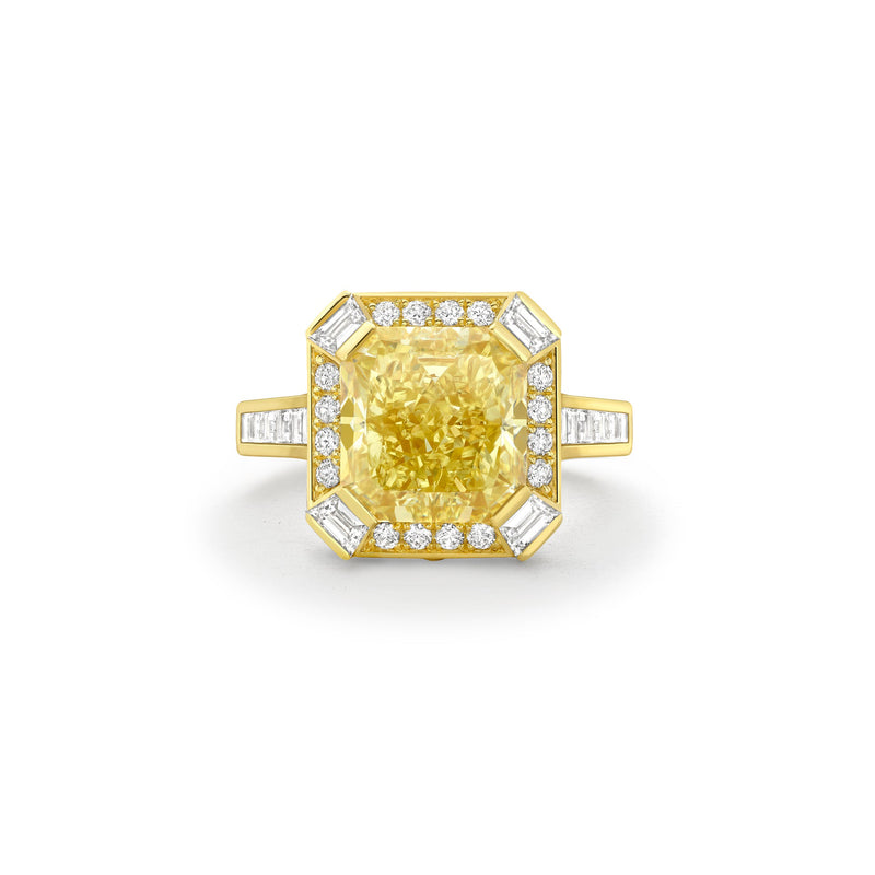 Art Deco Yellow Diamond Yellow Gold Ring