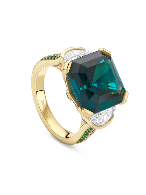 A Family Journey Lombok Indicolite Yellow Gold Ring