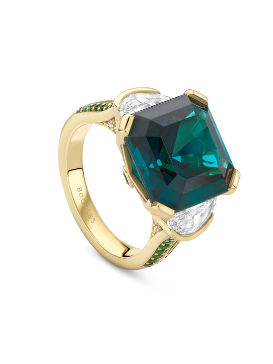 A Family Journey Lombok Indicolite Yellow Gold Ring