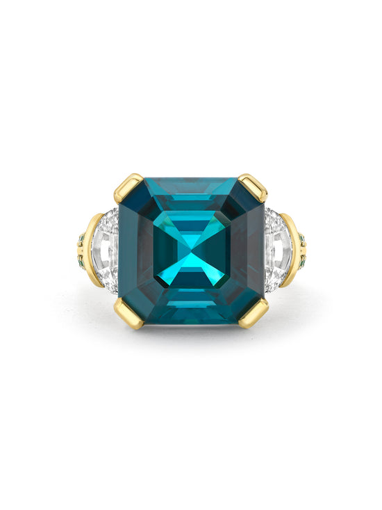 A Family Journey Lombok Indicolite Yellow Gold Ring