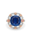 Fifth Avenue Cushion Sapphire Platinum Ring