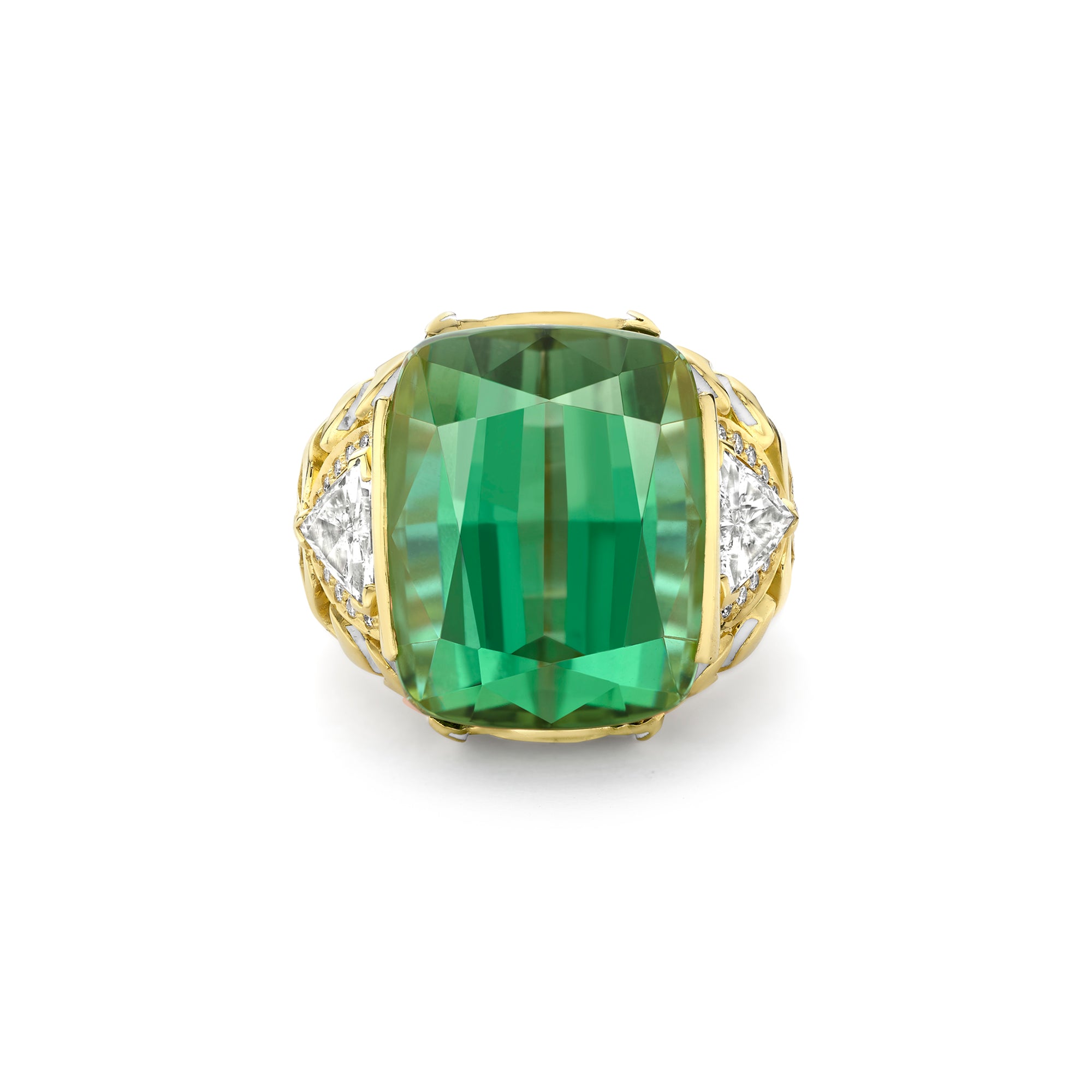 A Family Journey Seville Green Tourmaline Yellow Gold Ring