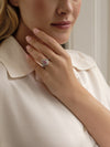 Vintage Pear Pink Diamond Platinum and Rose Gold Ring