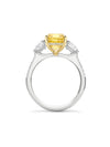 Petal Yellow Diamond Platinum Ring
