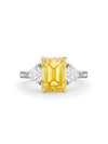 Petal Yellow Diamond Platinum Ring