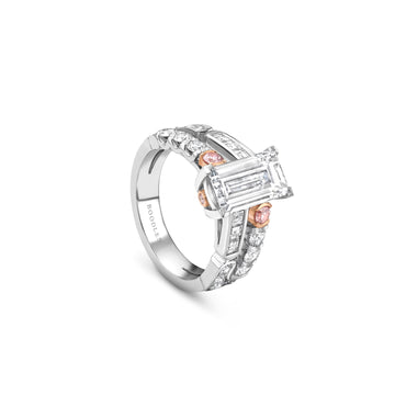 The National Gallery Play of Light Platinum Baguette Diamond Ring