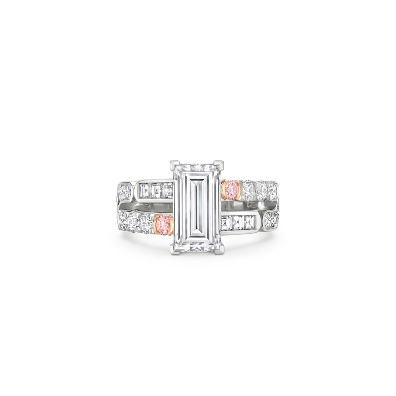 Play of Light Platinum Baguette Diamond Ring