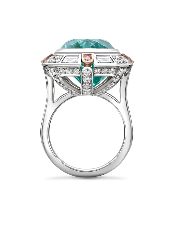 The National Gallery Play of Light Paraiba Platinum Ring