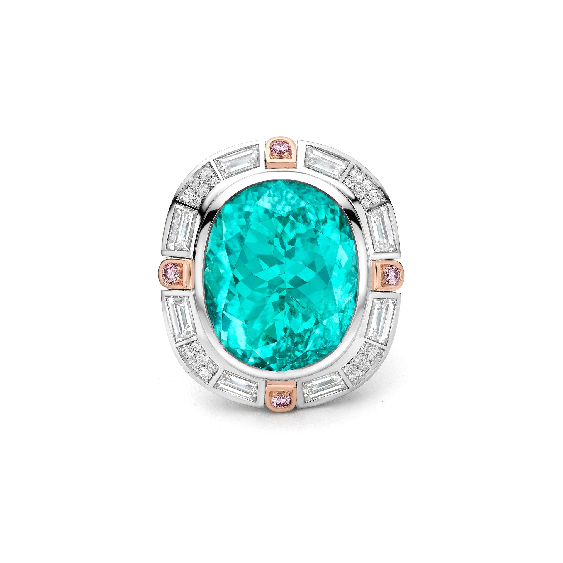 Play of Light Paraiba Platinum Ring