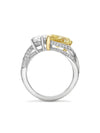 Gemini Yellow and White Diamond Platinum Ring
