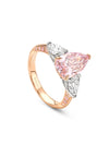 Petal Pear Pink Diamond Rose Gold Ring