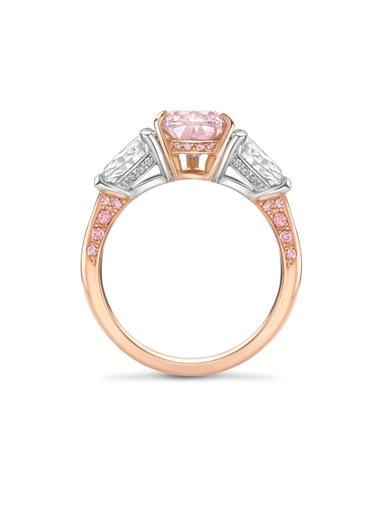 Petal Pear Pink Diamond Rose Gold Ring