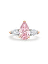 Petal Pear Pink Diamond Rose Gold Ring