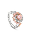 Monaco Pink Diamond Platinum Ring