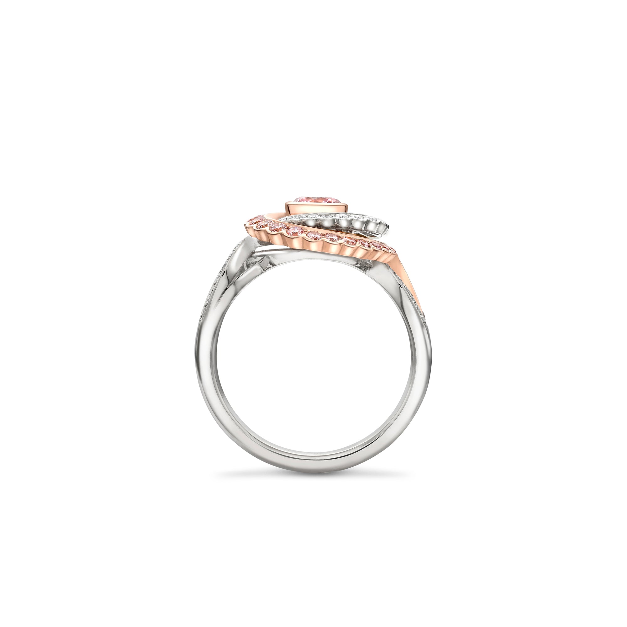 Monaco Pink Diamond Platinum Ring