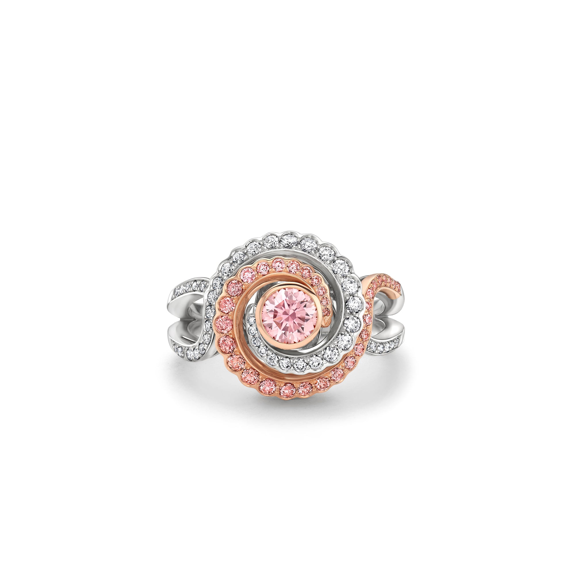 Monaco Pink Diamond Platinum Ring