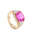 Paradox Cushion Pink Sapphire Rose Gold Ring