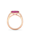 Paradox Cushion Pink Sapphire Rose Gold Ring