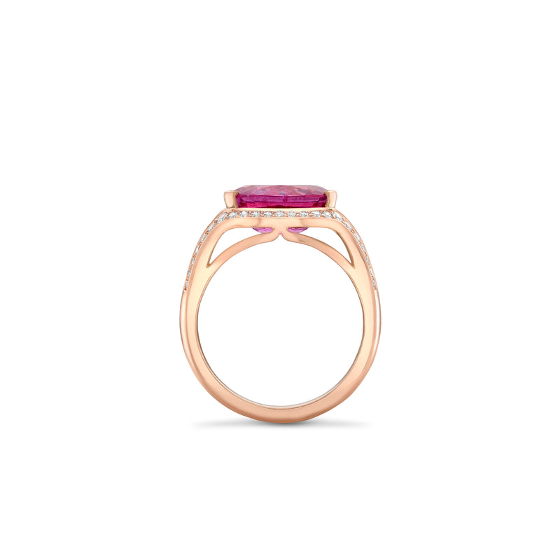Paradox Cushion Pink Sapphire Rose Gold Ring