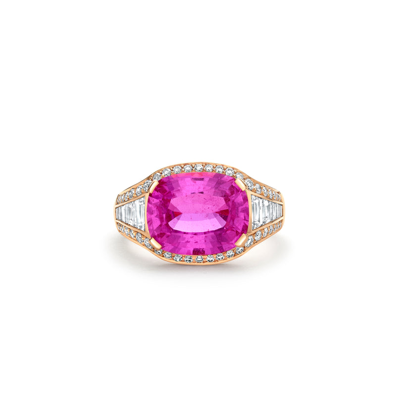 Paradox Cushion Pink Sapphire Rose Gold Ring