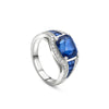 Paradox Cushion Blue Sapphire Platinum Ring