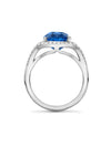 Paradox Cushion Blue Sapphire Platinum Ring