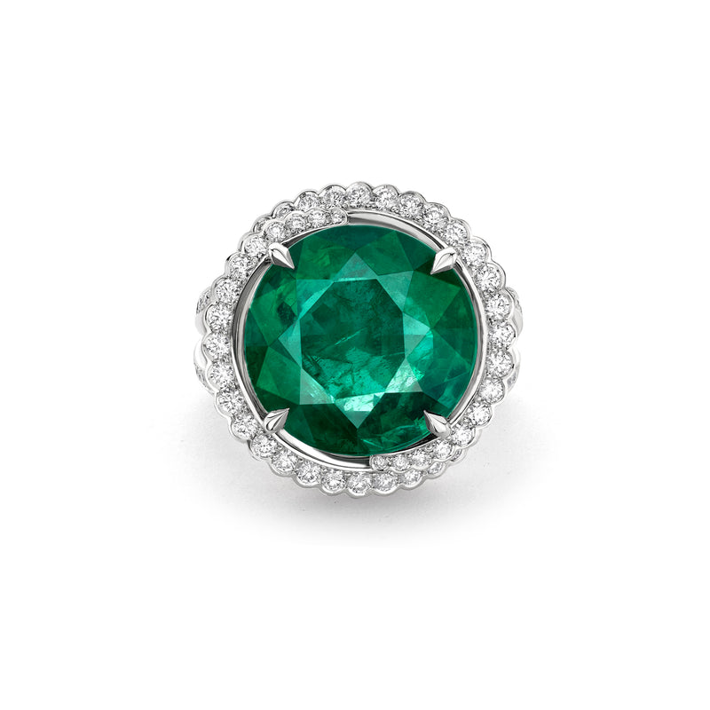 A Family Journey Monaco Emerald Platinum Ring