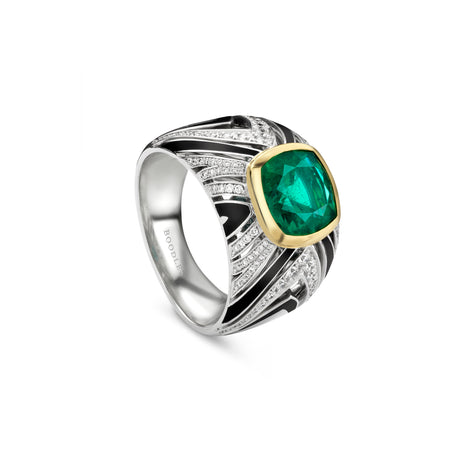 Africa Zebra Emerald Ring