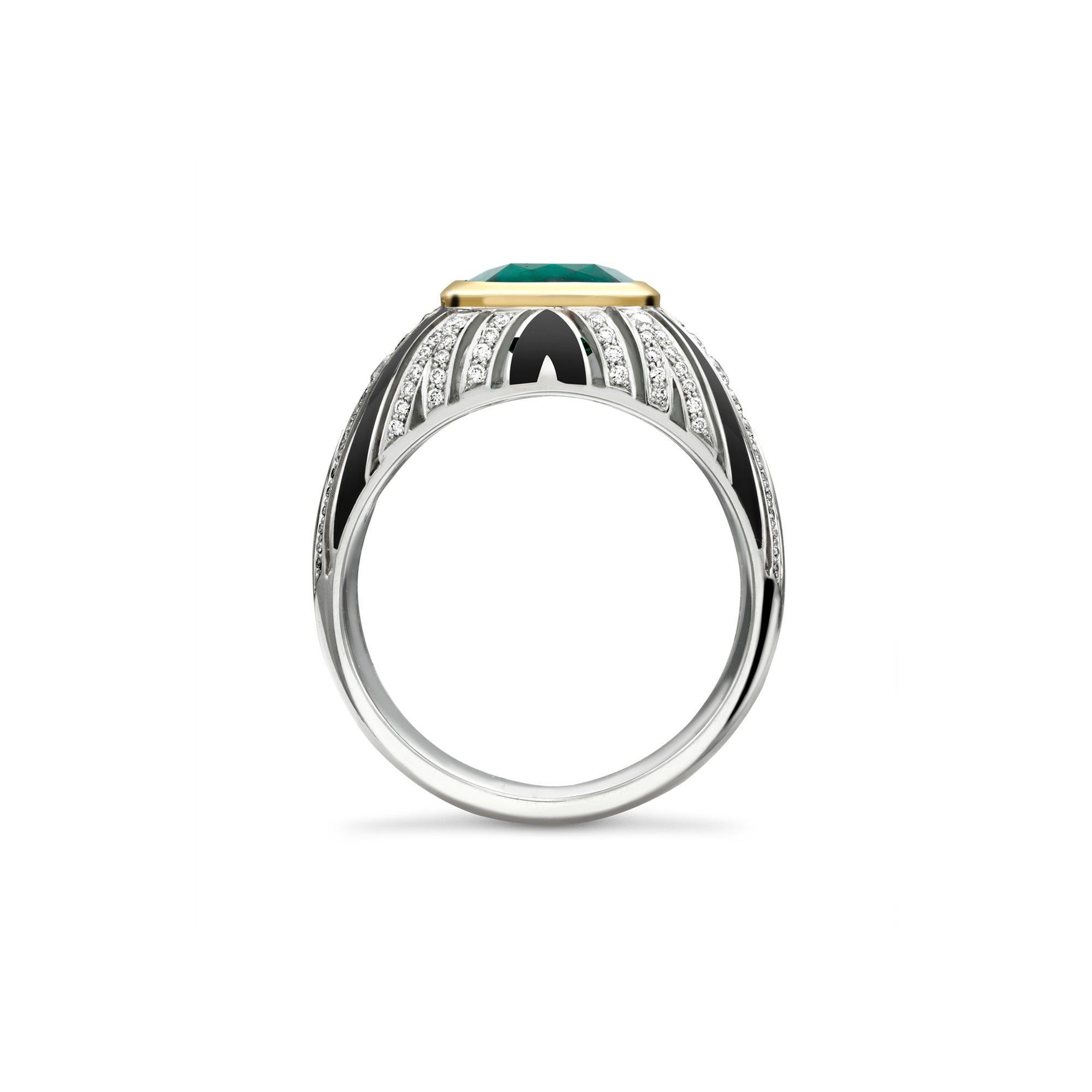 Africa Zebra Emerald Ring