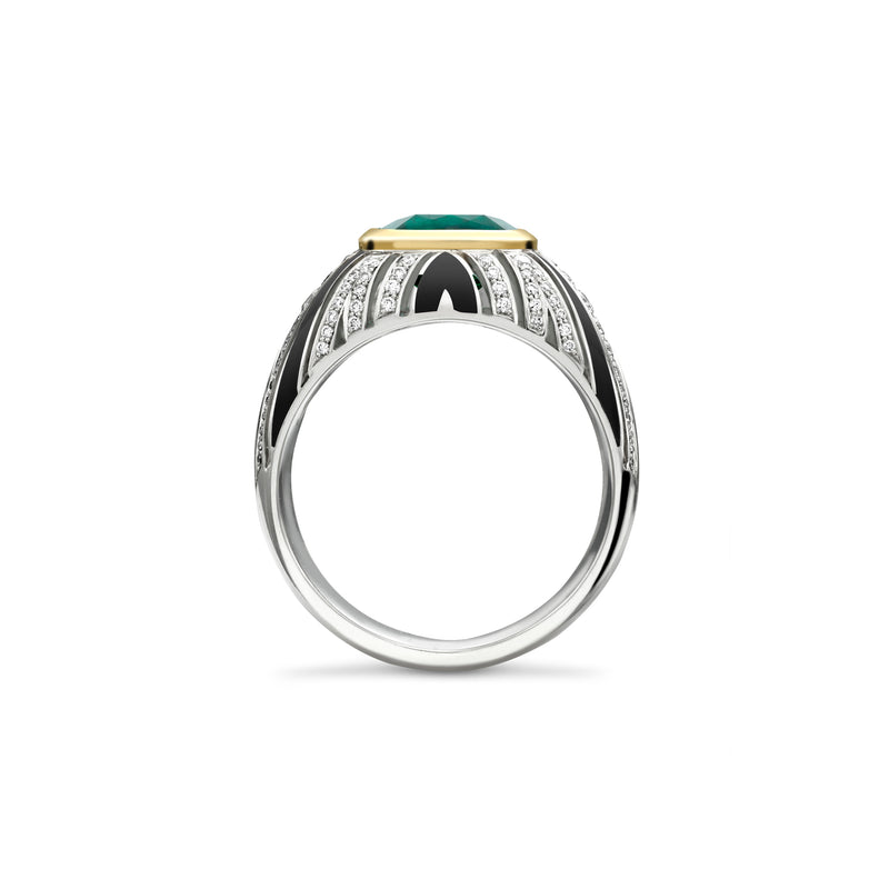 Africa Zebra Emerald Ring