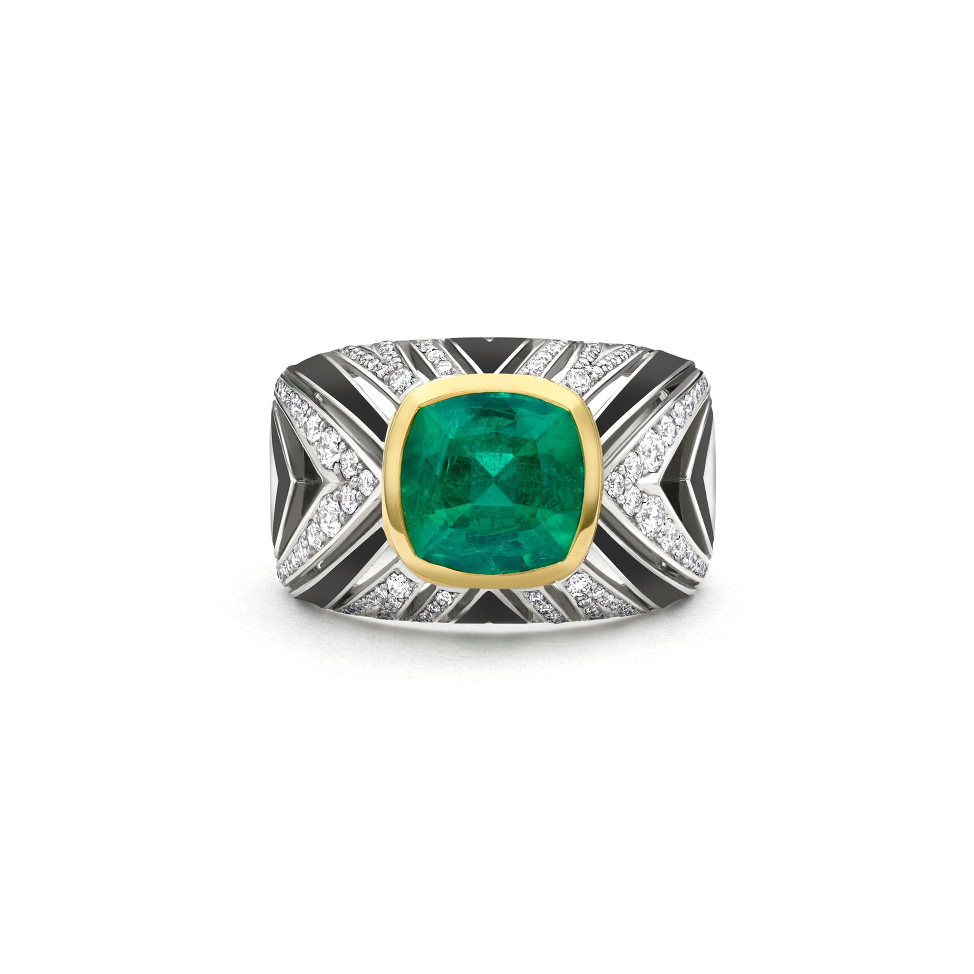 Africa Zebra Emerald Ring