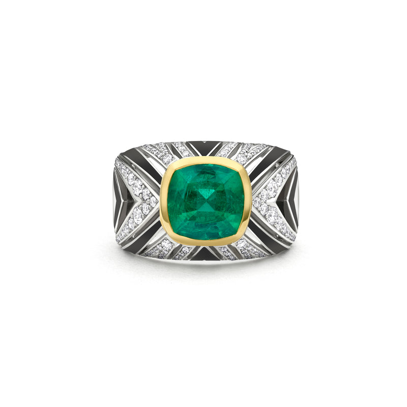 Africa Zebra Emerald Ring