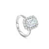 Scalloped Ashoka Diamond Platinum Ring