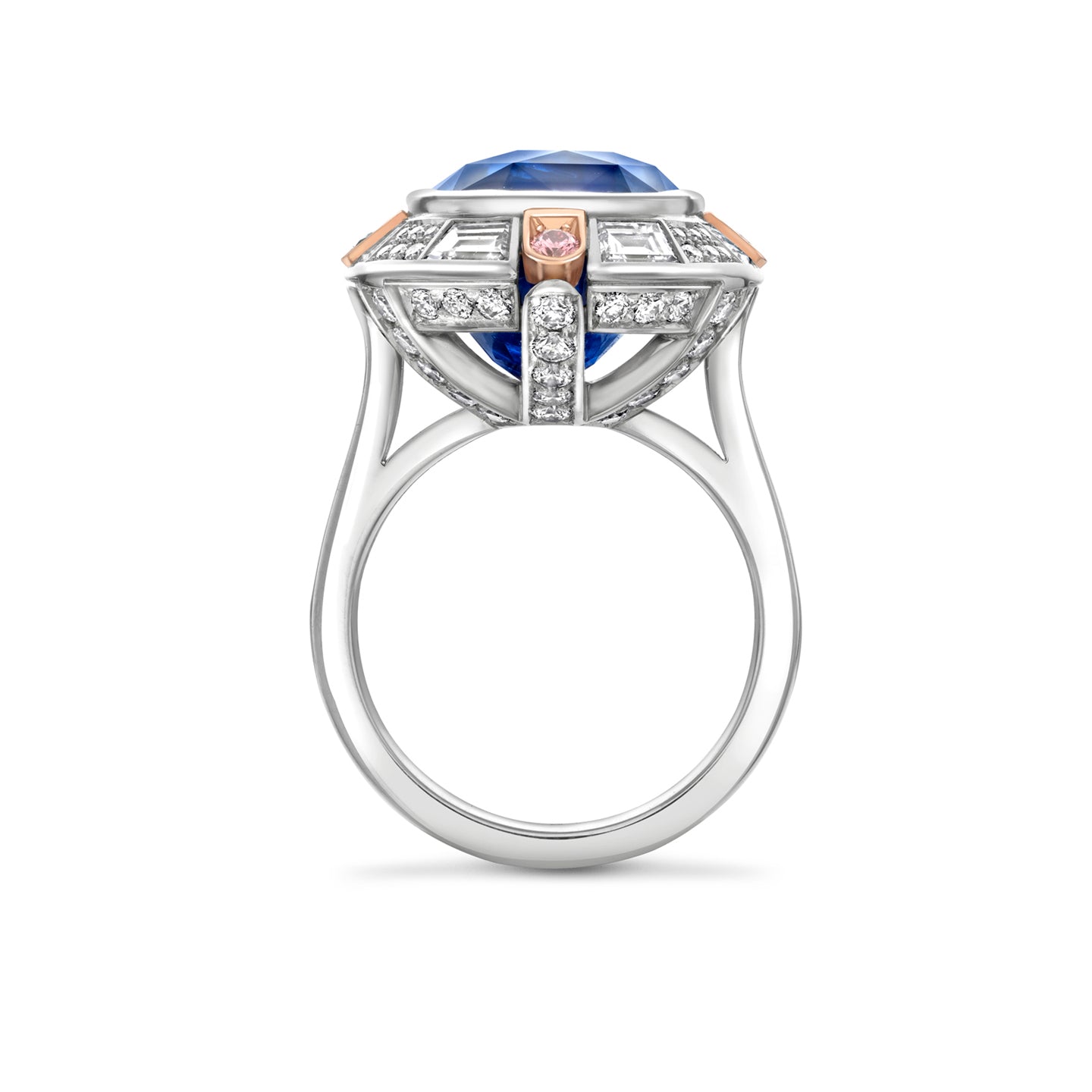 Play of Light Sapphire Platinum Ring