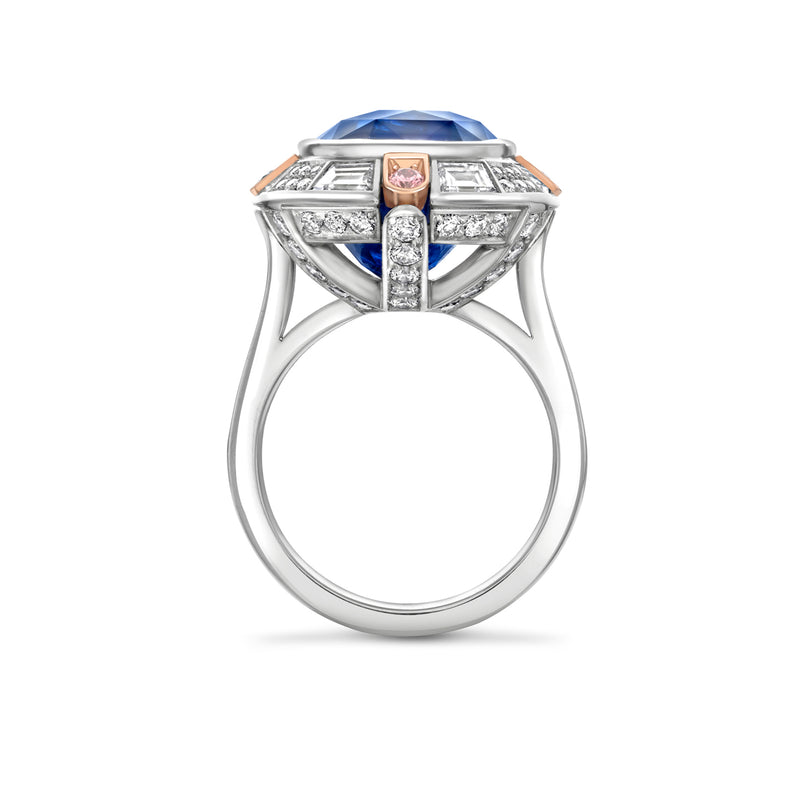 Play of Light Sapphire Platinum Ring