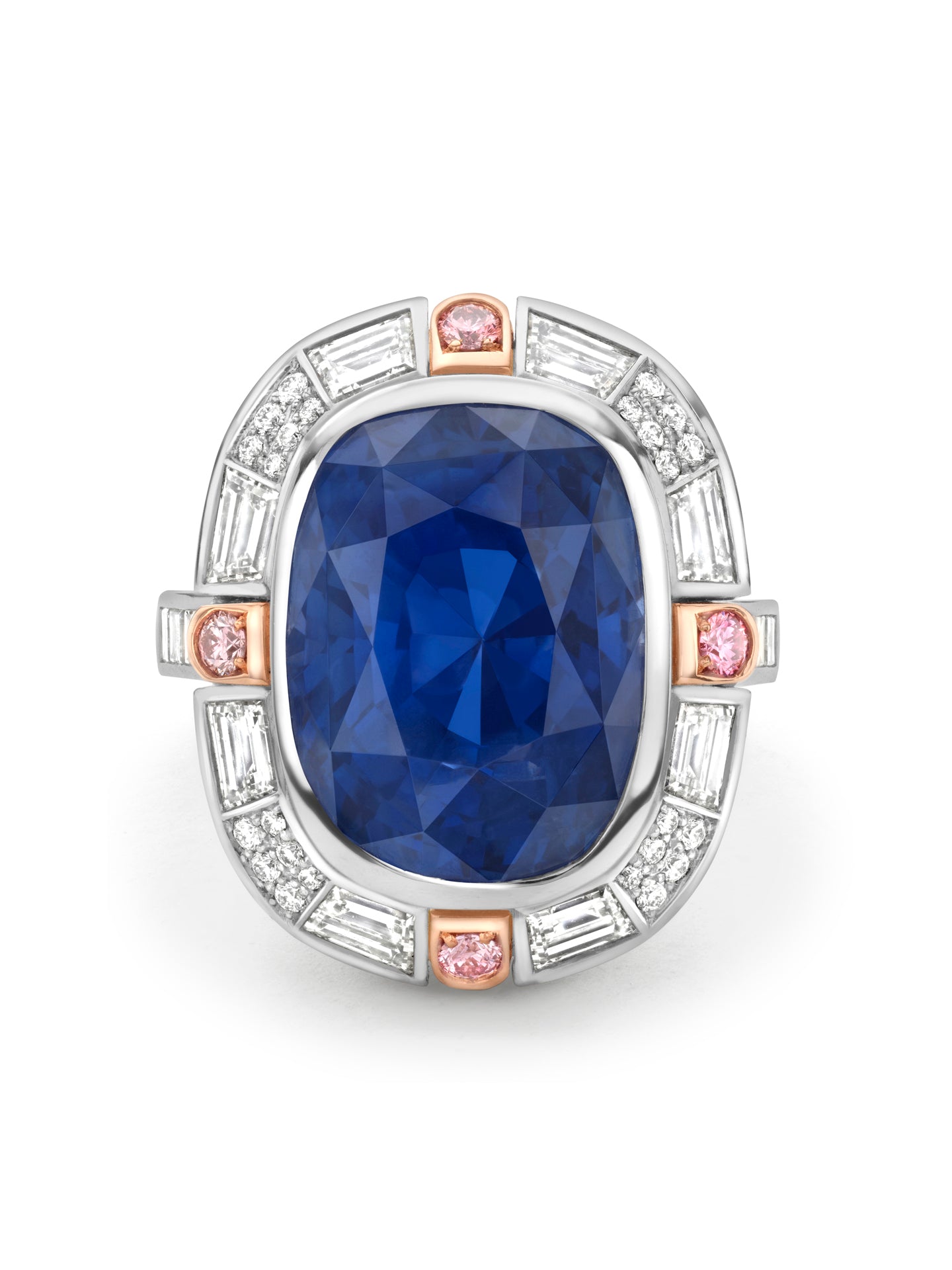 Play of Light Sapphire Platinum Ring
