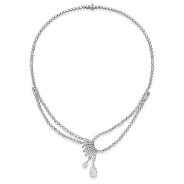 Peace of Mined Platinum Diamond Necklace