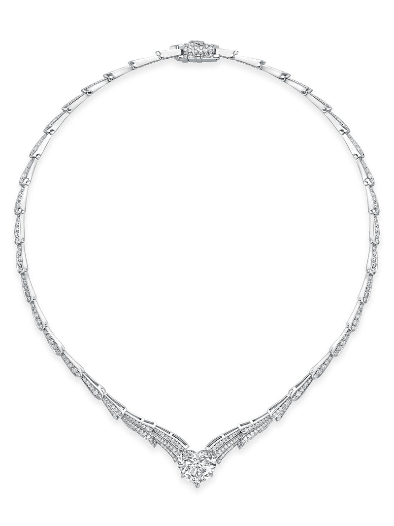 A Family Journey Florence Heart Cut Diamond Platinum Necklace