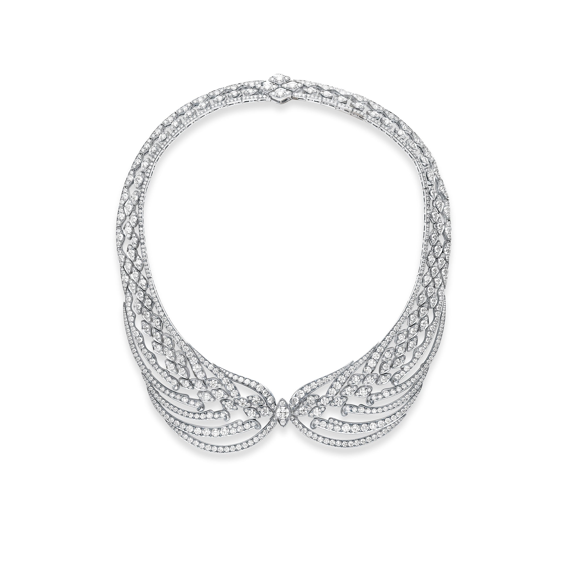 The Tide Diamond Platinum Collar Necklace