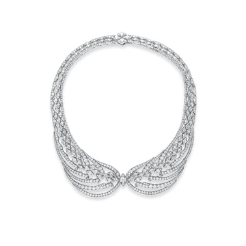 The Tide Diamond Platinum Collar Necklace