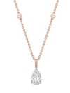 Classic Rose Gold Pear Diamond Pendant