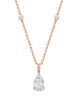 Classic Rose Gold Pear Diamond Pendant