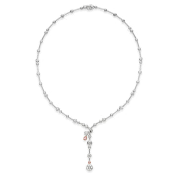 Raindance 25 Pink and White Diamond Platinum Necklace