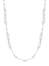 Raindance 25 Pink and White Diamond Long Platinum Necklace
