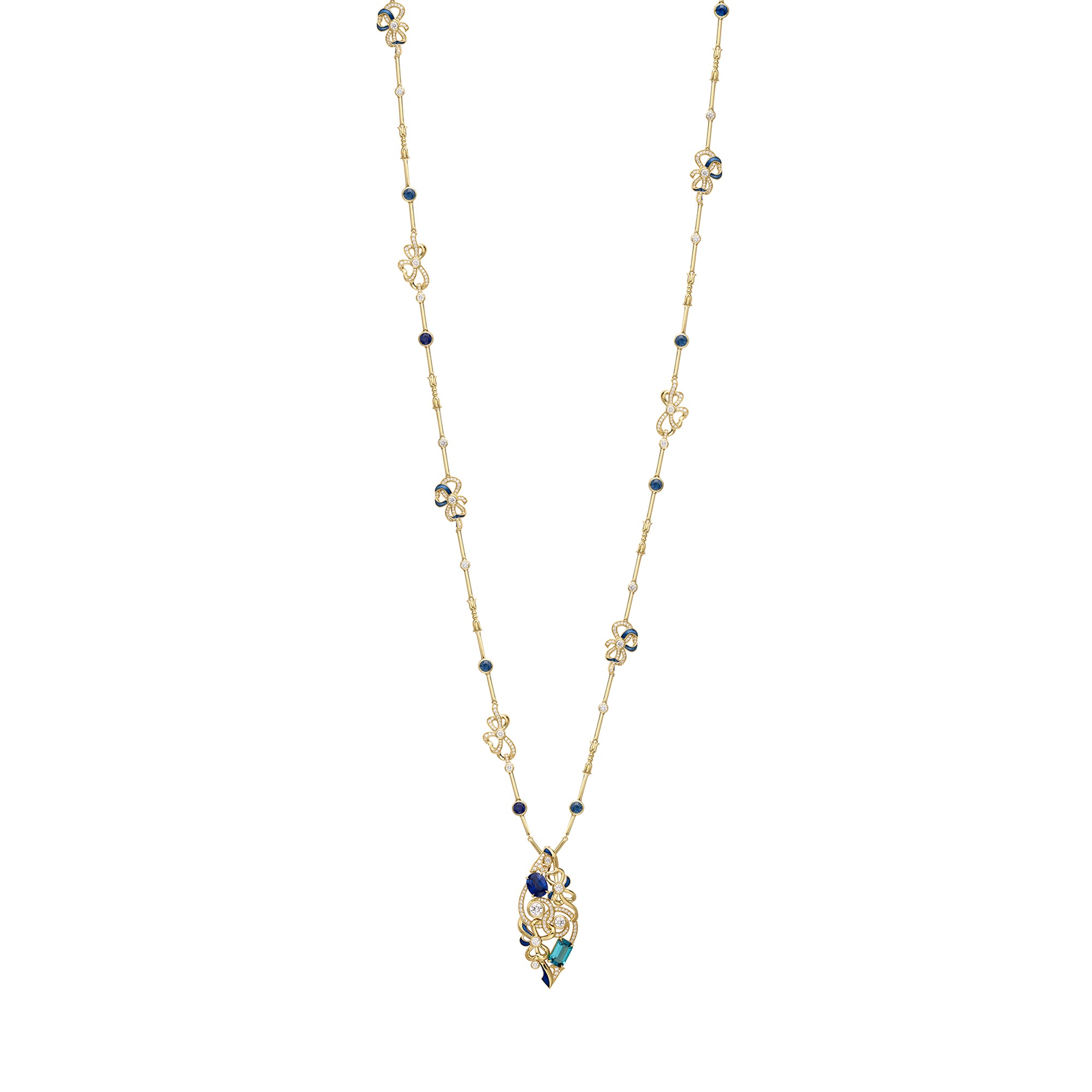 The Palace Collection Presence Chamber Long Yellow Gold Pendant