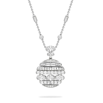 Play of Light Large Platinum Diamond Pendant