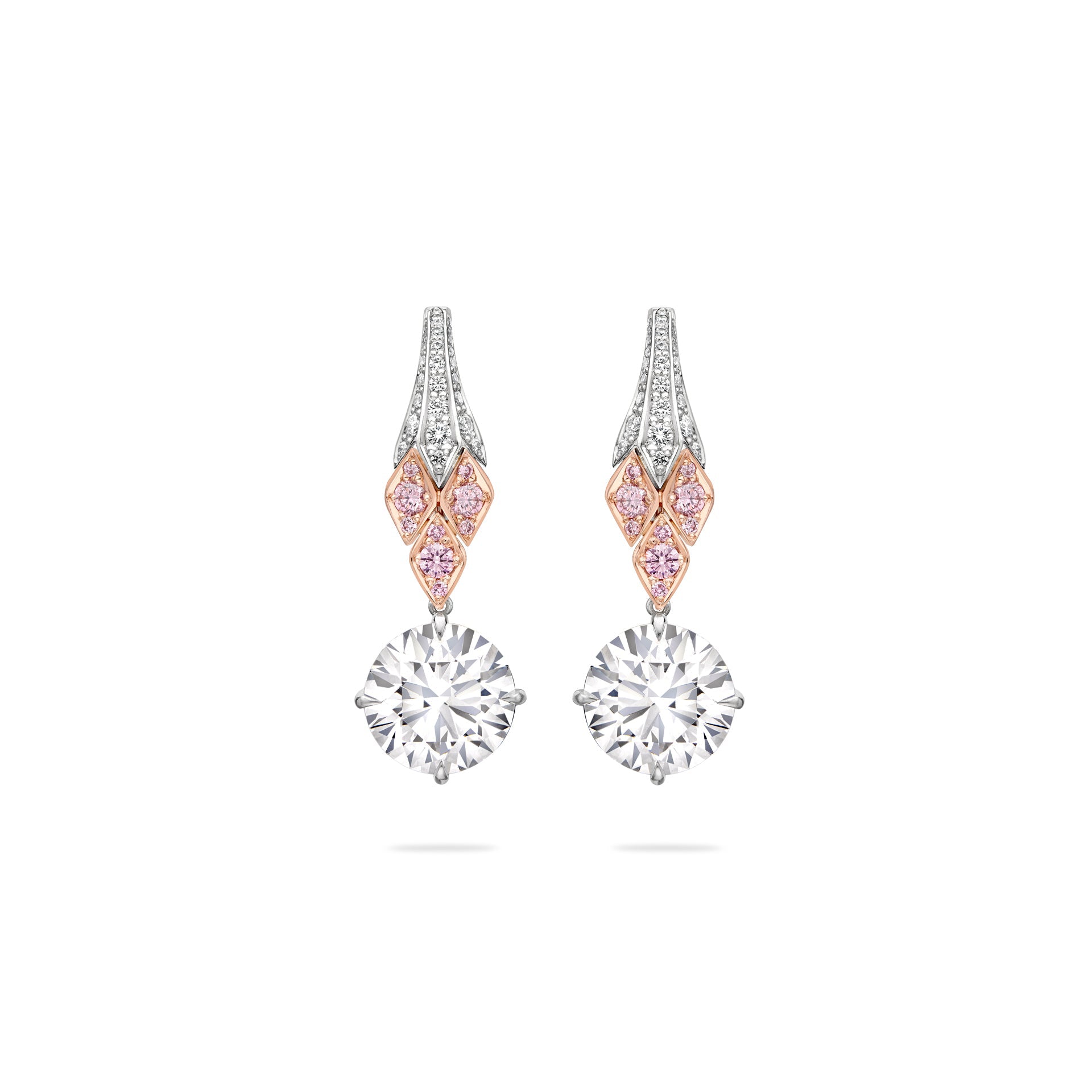 Peace of Mined Pink Diamond Drop Earrings