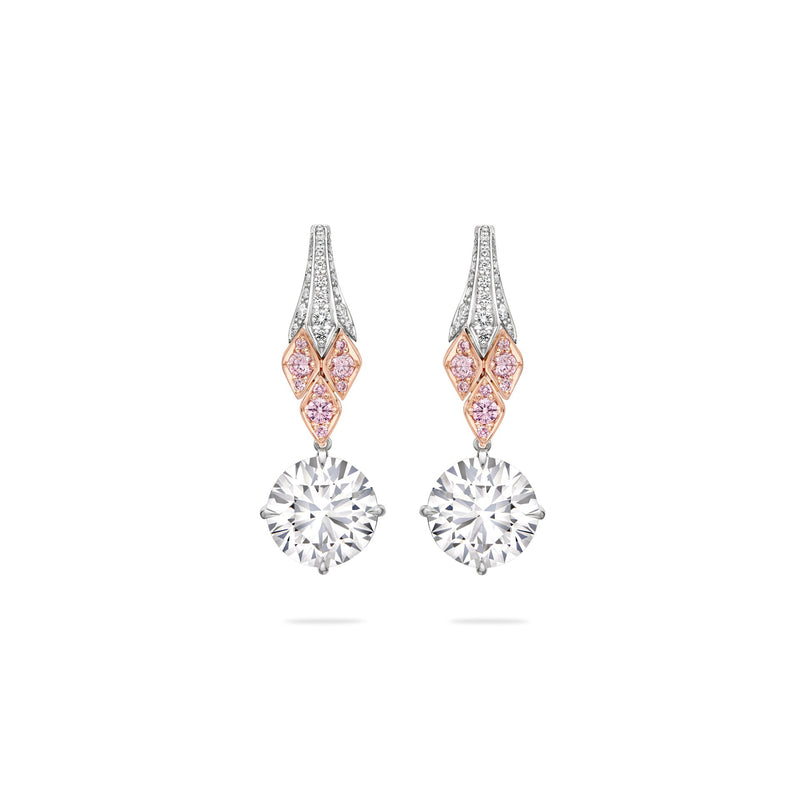 Peace of Mined Pink Diamond Drop Earrings